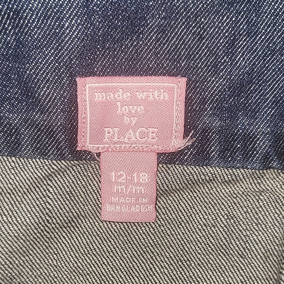 Place Dark Blue Denim Jacket Jean Jacket Girls 12-18 Months LOT H - Picture 2 of 8